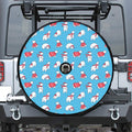 Xmas Polar Bear Pattern Print Tire Cover With Camera Hole