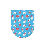 Xmas Polar Bear Pattern Print Toilet Lid Cover