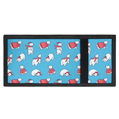 Xmas Polar Bear Pattern Print Trifold Wallet