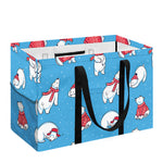 Xmas Polar Bear Pattern Print Utility Tote Bag