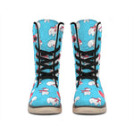 Xmas Polar Bear Pattern Print Winter Boots