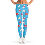 Xmas Polar Bear Pattern Print Women's Leggings