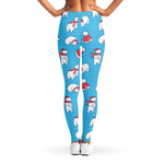 Xmas Polar Bear Pattern Print Women's Leggings