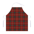 Xmas Scottish Tartan Pattern Print Adjustable Apron