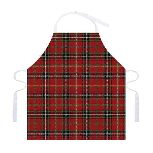 Xmas Scottish Tartan Pattern Print Adjustable Apron
