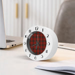 Xmas Scottish Tartan Pattern Print Alarm Clock