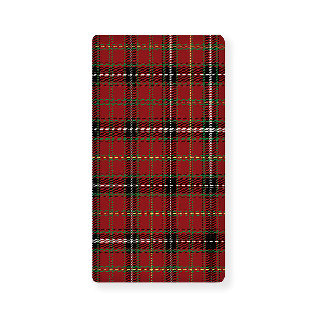 Xmas Scottish Tartan Pattern Print Baby Crib Sheet