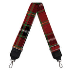 Xmas Scottish Tartan Pattern Print Bag Strap