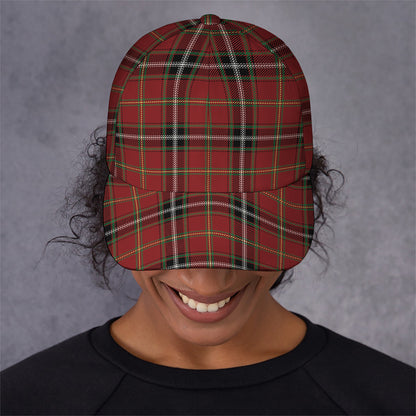Xmas Scottish Tartan Pattern Print Baseball Cap