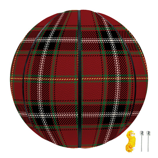 Xmas Scottish Tartan Pattern Print Basketball