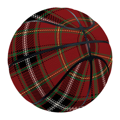 Xmas Scottish Tartan Pattern Print Basketball