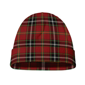 Xmas Scottish Tartan Pattern Print Beanie