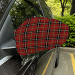 Xmas Scottish Tartan Pattern Print Car Side Mirror Covers