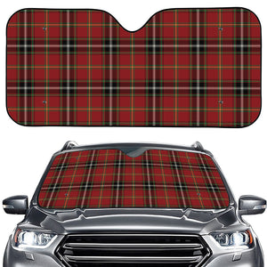 Xmas Scottish Tartan Pattern Print Car Windshield Sun Shade