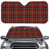 Xmas Scottish Tartan Pattern Print Car Windshield Sun Shade