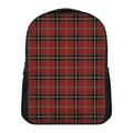 Xmas Scottish Tartan Pattern Print Casual Backpack