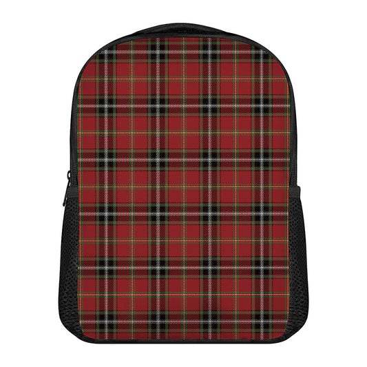 Xmas Scottish Tartan Pattern Print Casual Backpack