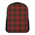 Xmas Scottish Tartan Pattern Print Casual Backpack