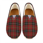 Xmas Scottish Tartan Pattern Print Casual Shoes