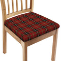 Xmas Scottish Tartan Pattern Print Chair Cushion Cover