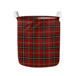 Xmas Scottish Tartan Pattern Print Collapsible Laundry Basket