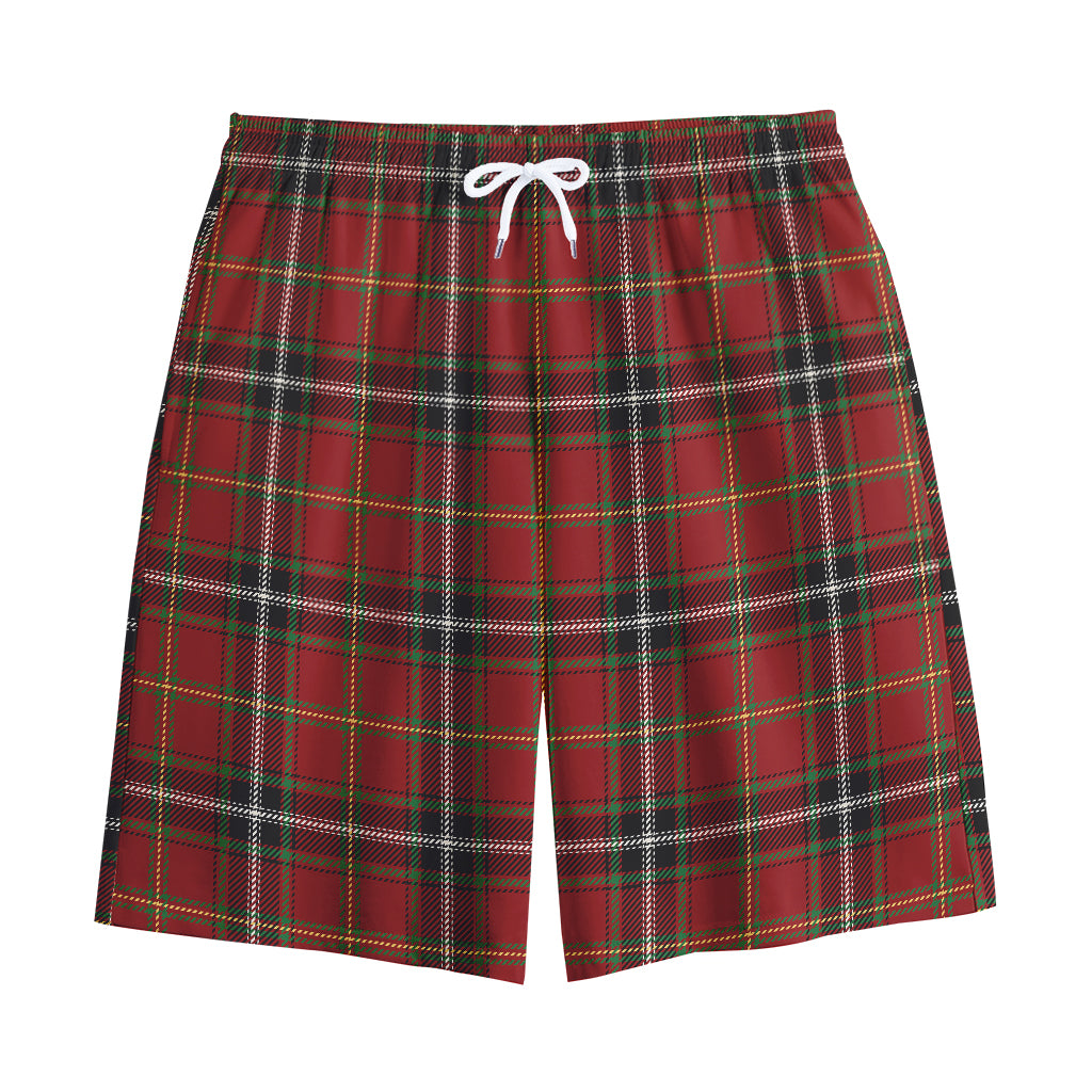 Xmas Scottish Tartan Pattern Print Cotton Shorts