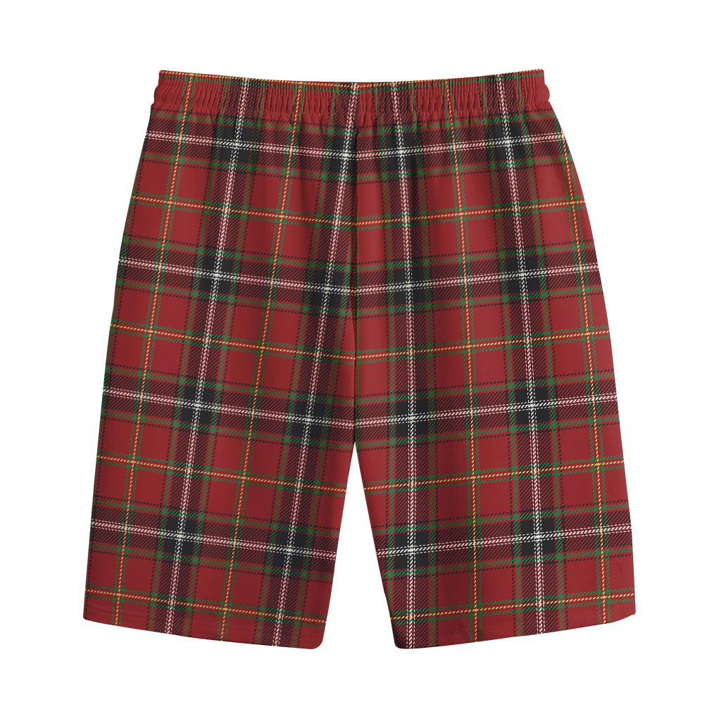 Xmas Scottish Tartan Pattern Print Cotton Shorts