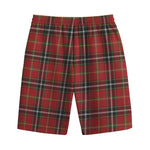 Xmas Scottish Tartan Pattern Print Cotton Shorts