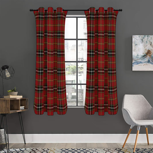 Xmas Scottish Tartan Pattern Print Curtain