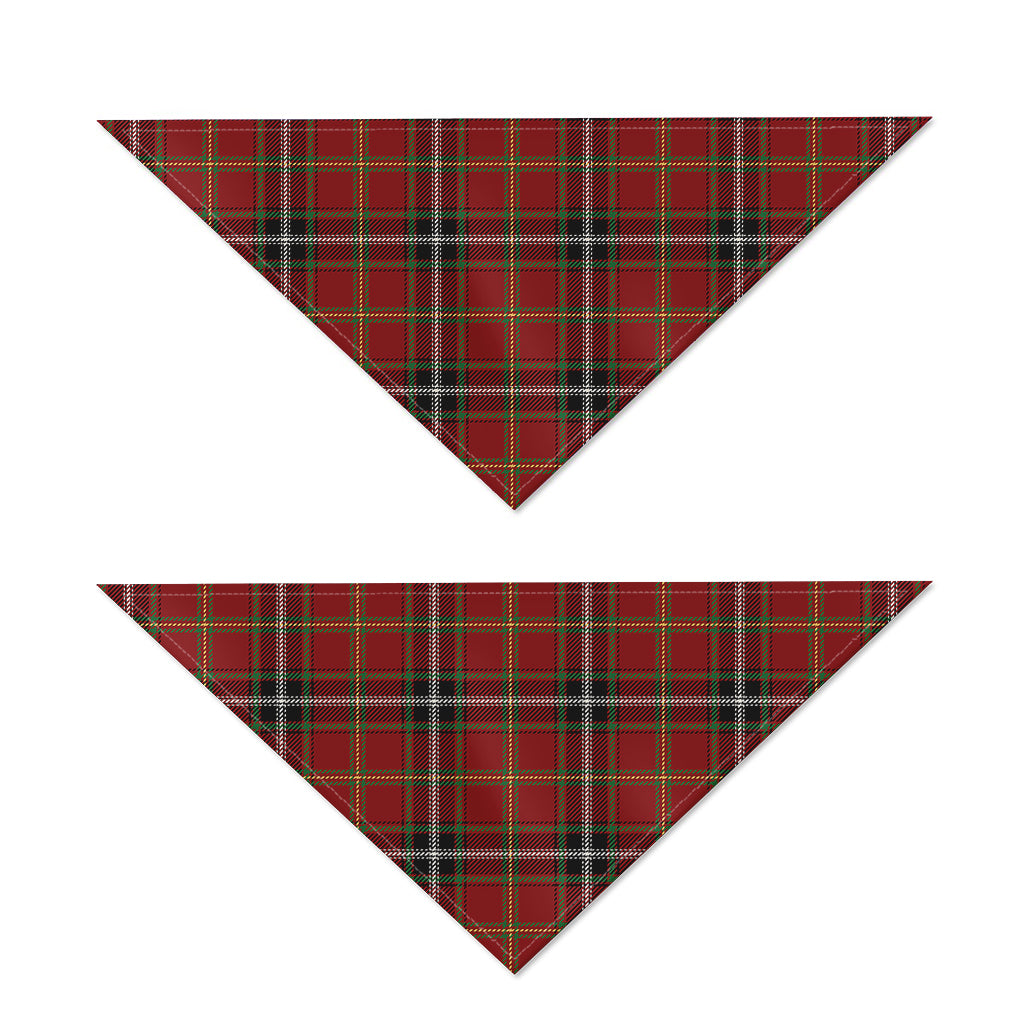 Xmas Scottish Tartan Pattern Print Dog Bandana