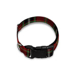 Xmas Scottish Tartan Pattern Print Dog Collar