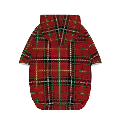 Xmas Scottish Tartan Pattern Print Dog Zip Up Hoodie