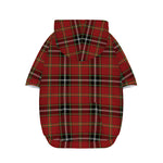 Xmas Scottish Tartan Pattern Print Dog Zip Up Hoodie