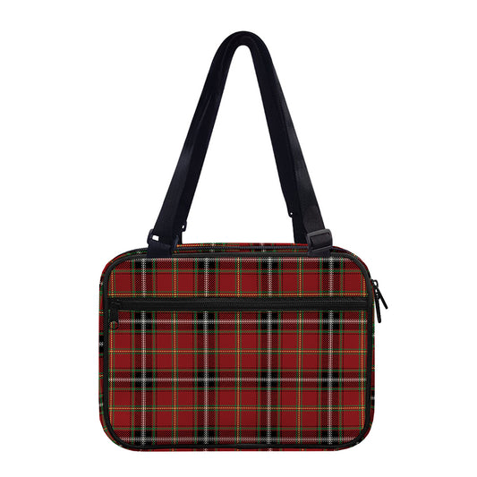 Xmas Scottish Tartan Pattern Print Double Strap Bible Bag
