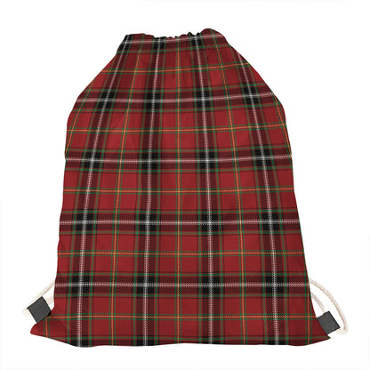 Xmas Scottish Tartan Pattern Print Drawstring Bag