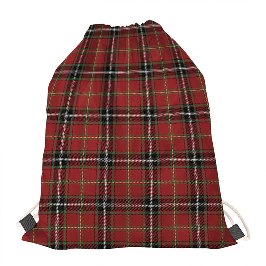 Xmas Scottish Tartan Pattern Print Drawstring Bag
