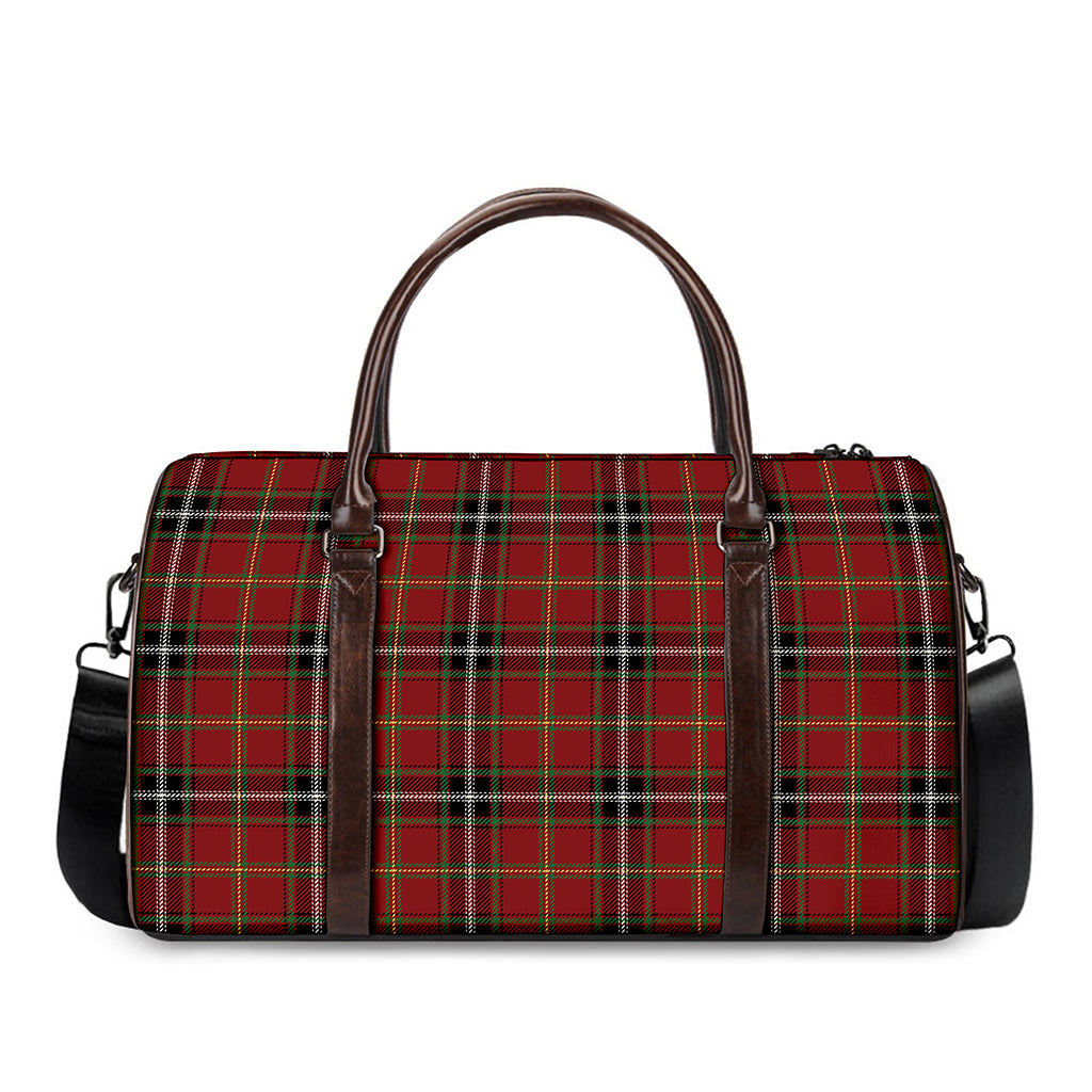 Xmas Scottish Tartan Pattern Print Duffle Bag