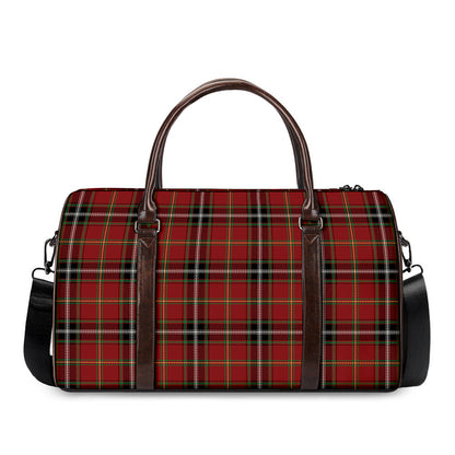 Xmas Scottish Tartan Pattern Print Duffle Bag