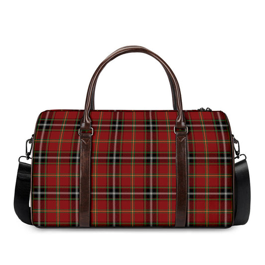 Xmas Scottish Tartan Pattern Print Duffle Bag