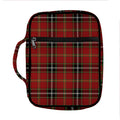 Xmas Scottish Tartan Pattern Print Front Pocket Bible Bag