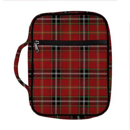 Xmas Scottish Tartan Pattern Print Front Pocket Bible Bag