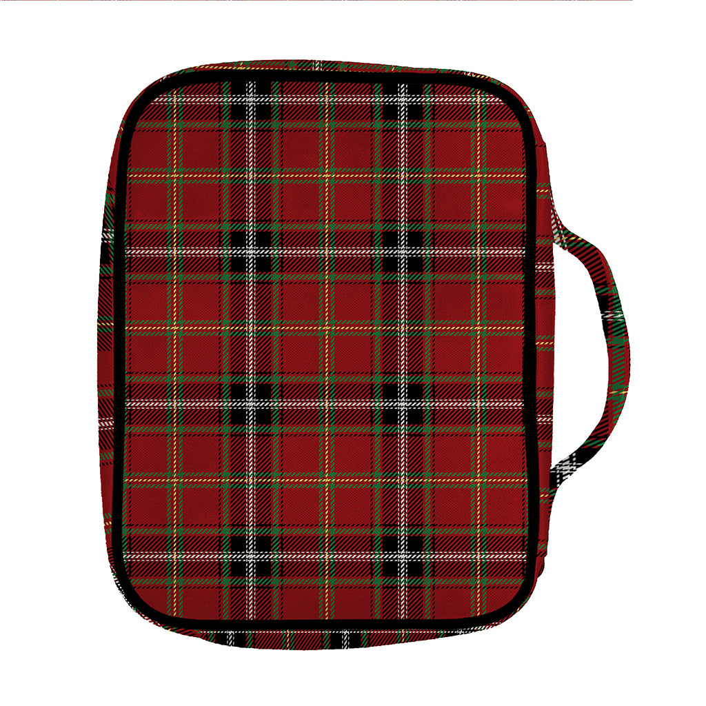 Xmas Scottish Tartan Pattern Print Front Pocket Bible Bag