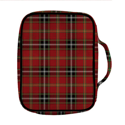 Xmas Scottish Tartan Pattern Print Front Pocket Bible Bag