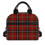 Xmas Scottish Tartan Pattern Print Insulated Lunch Bag