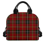 Xmas Scottish Tartan Pattern Print Insulated Lunch Bag