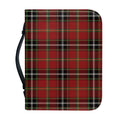 Xmas Scottish Tartan Pattern Print Leather Bible Cover
