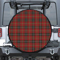 Xmas Scottish Tartan Pattern Print Leather Spare Tire Cover