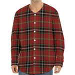 Xmas Scottish Tartan Pattern Print Long Sleeve Baseball Jersey