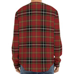 Xmas Scottish Tartan Pattern Print Long Sleeve Baseball Jersey