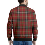 Xmas Scottish Tartan Pattern Print Men's Bomber Jacket